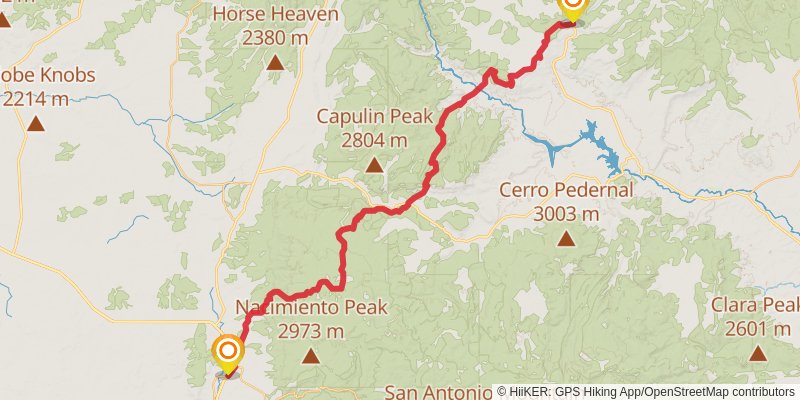 Continental Divide Trail stage 8 Map