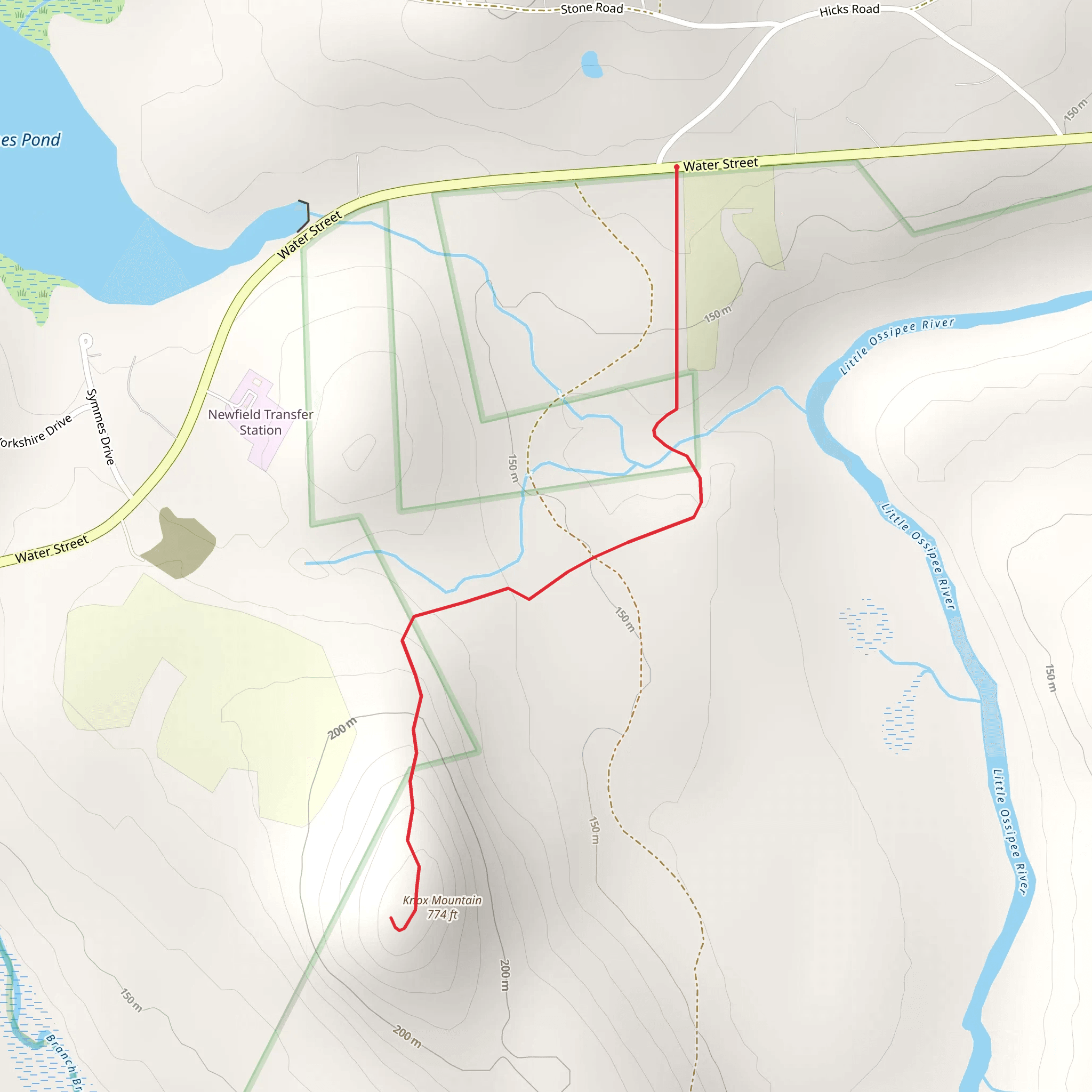 Knox Mountain from Water Street mobile static map