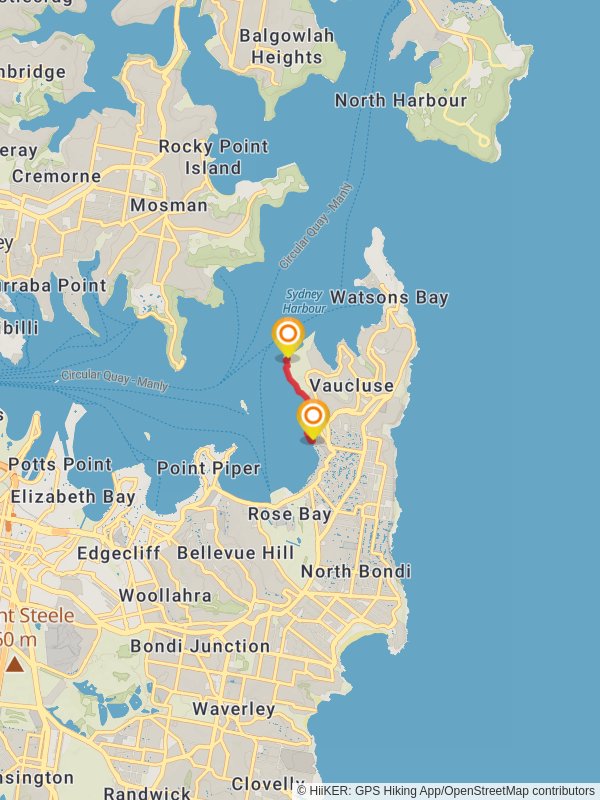 Hermitage Foreshore Track mobile static map