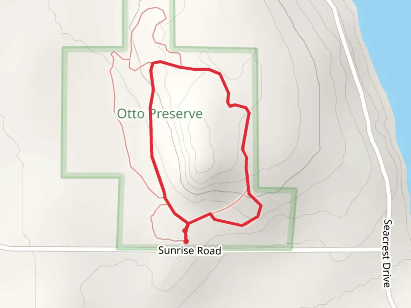 An image depicting the trail Walden Walk and Main Loop and its surrounding area.