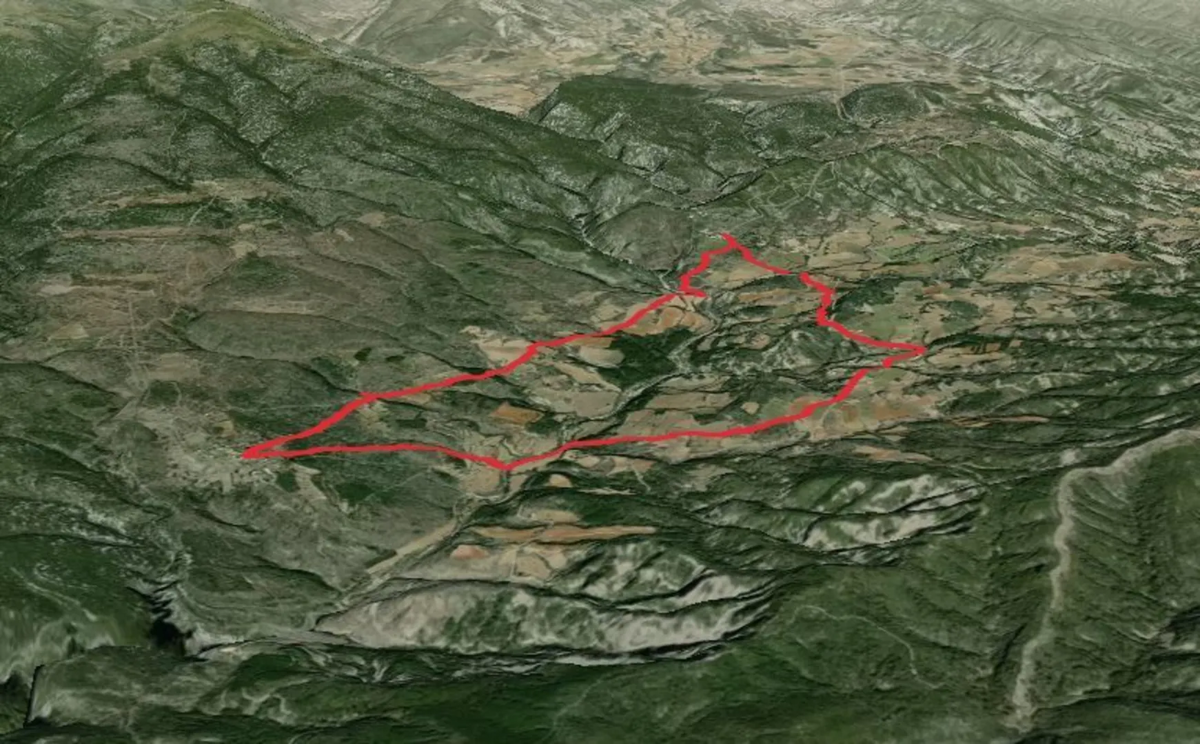 An image depicting the trail Almazorre PR HU 56 and its surrounding area.