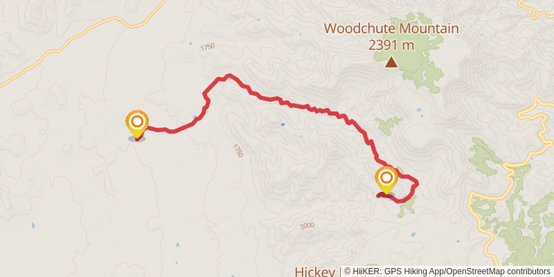Martin Canyon Trail stage 2 Map