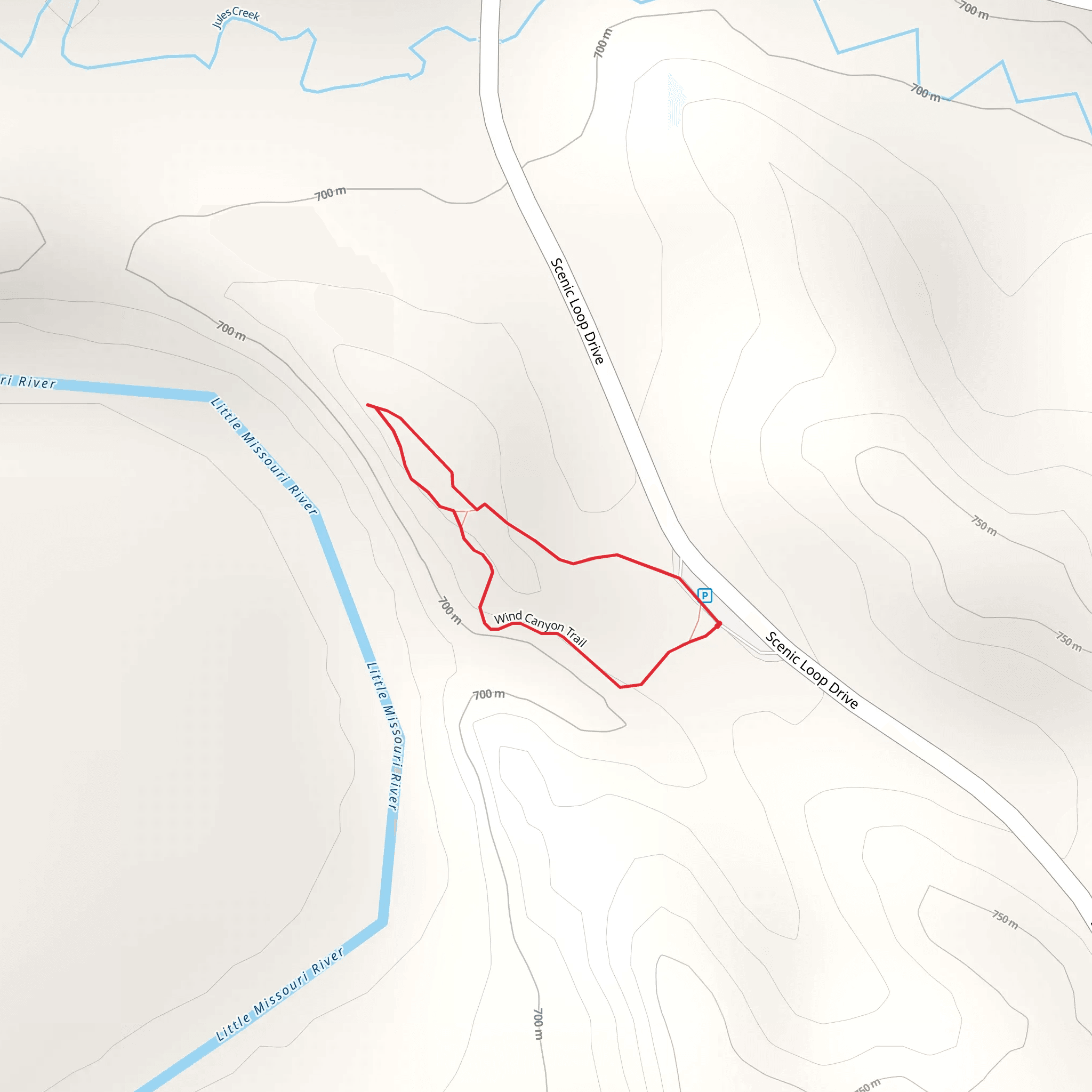 Wind Canyon Trail mobile static map