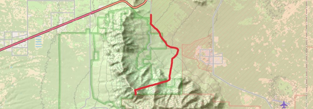 American Perimeter Trail - Southwest Primary stage 73 Map