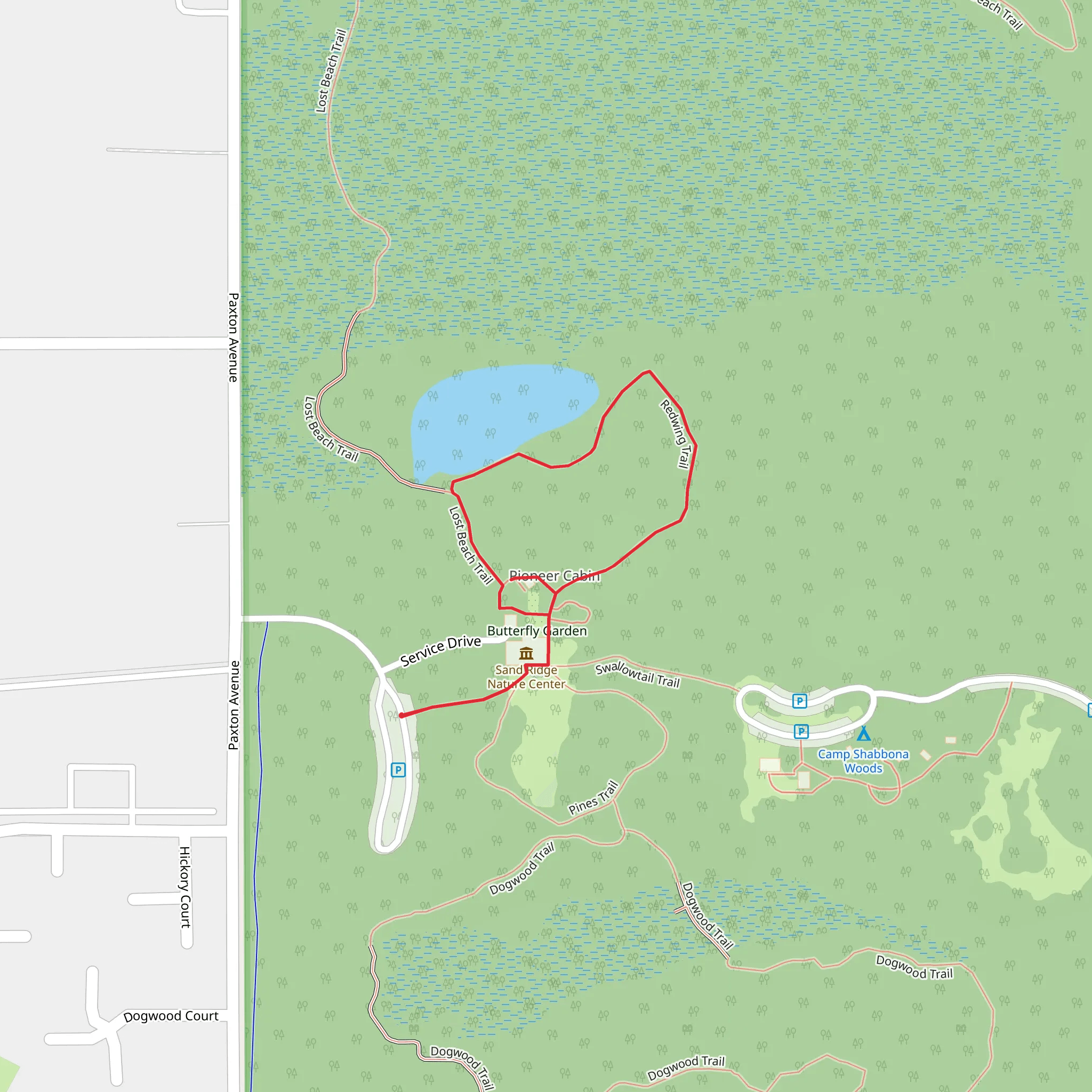 Butterfly Garden Loop mobile static map