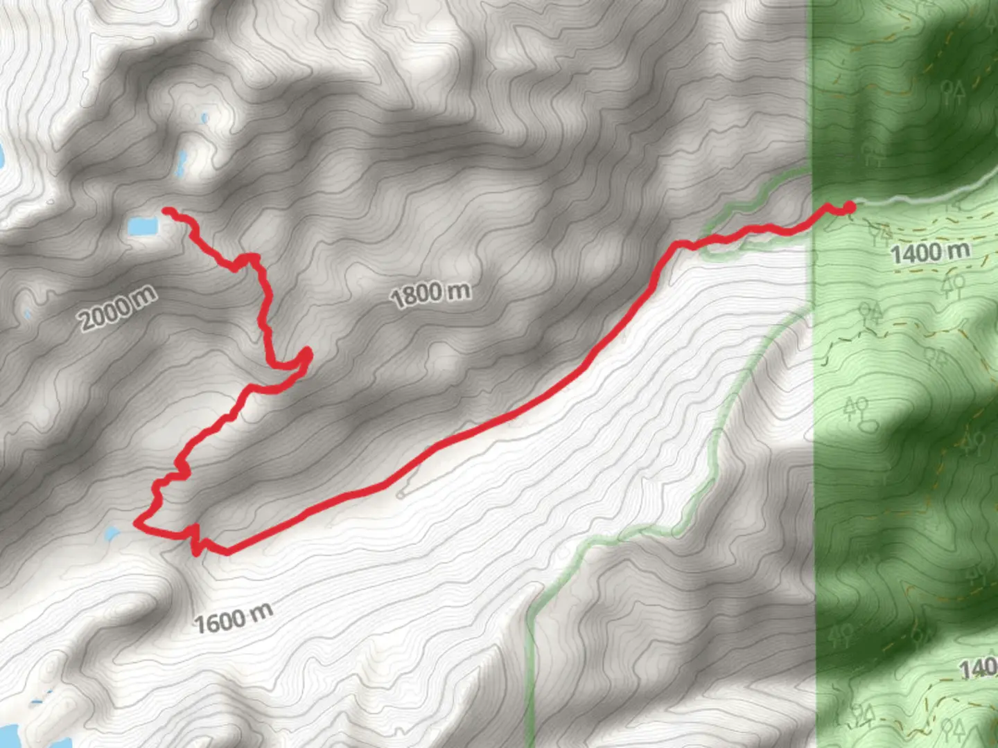 An image depicting the trail Calf Lake via Shackleford Creek Trail and its surrounding area.