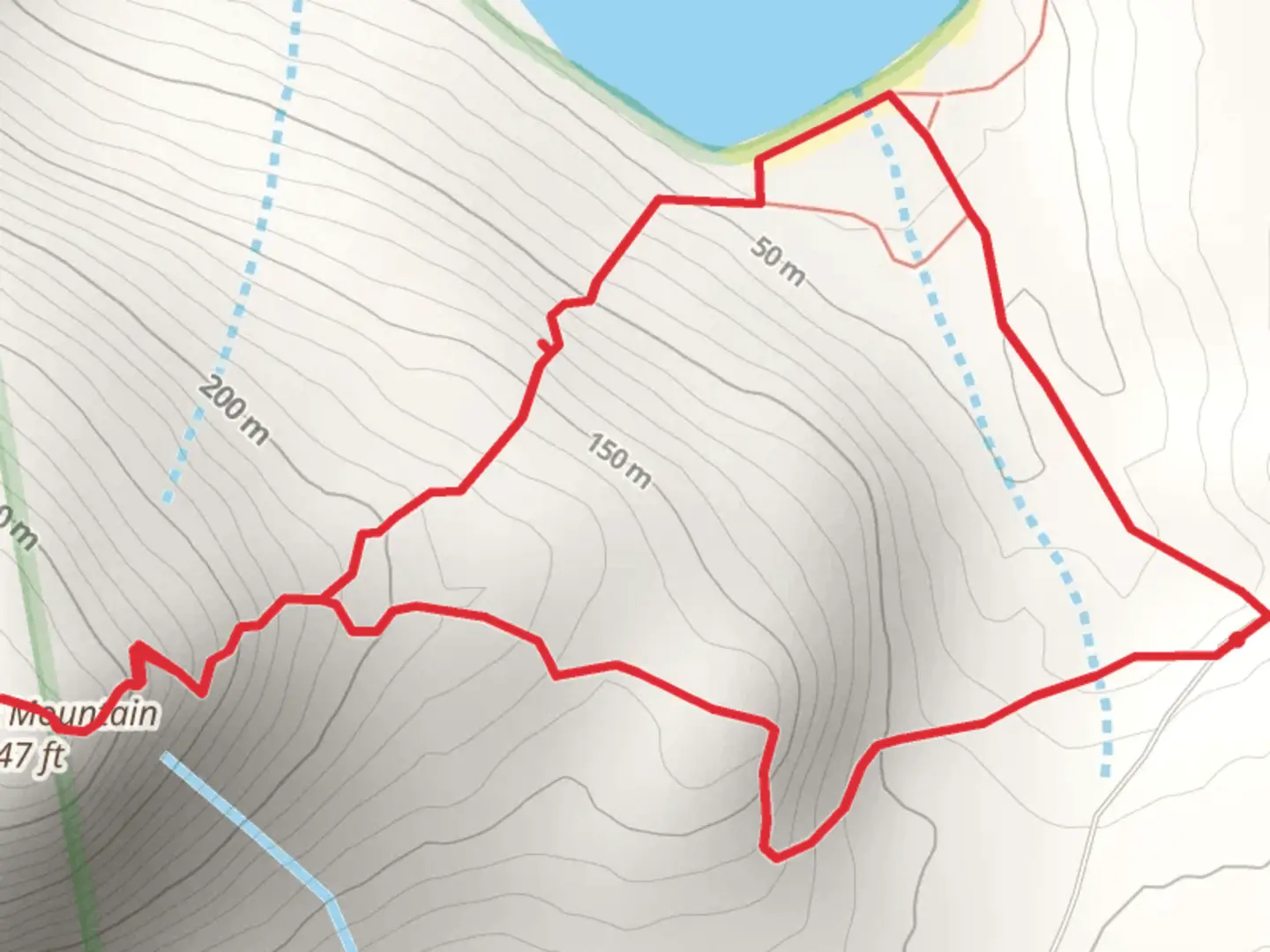 An image depicting the trail Schoodic Mountain Loop and its surrounding area.