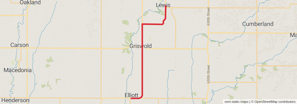 American Discovery Trail - Iowa stage 36 Map