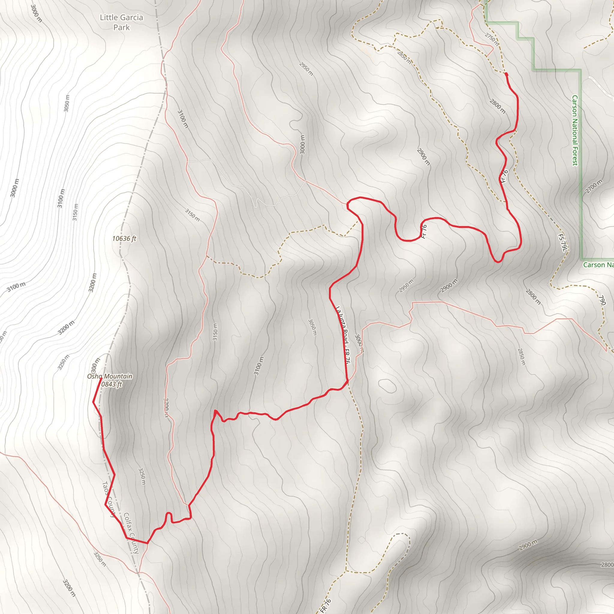 Osha Mountain mobile static map