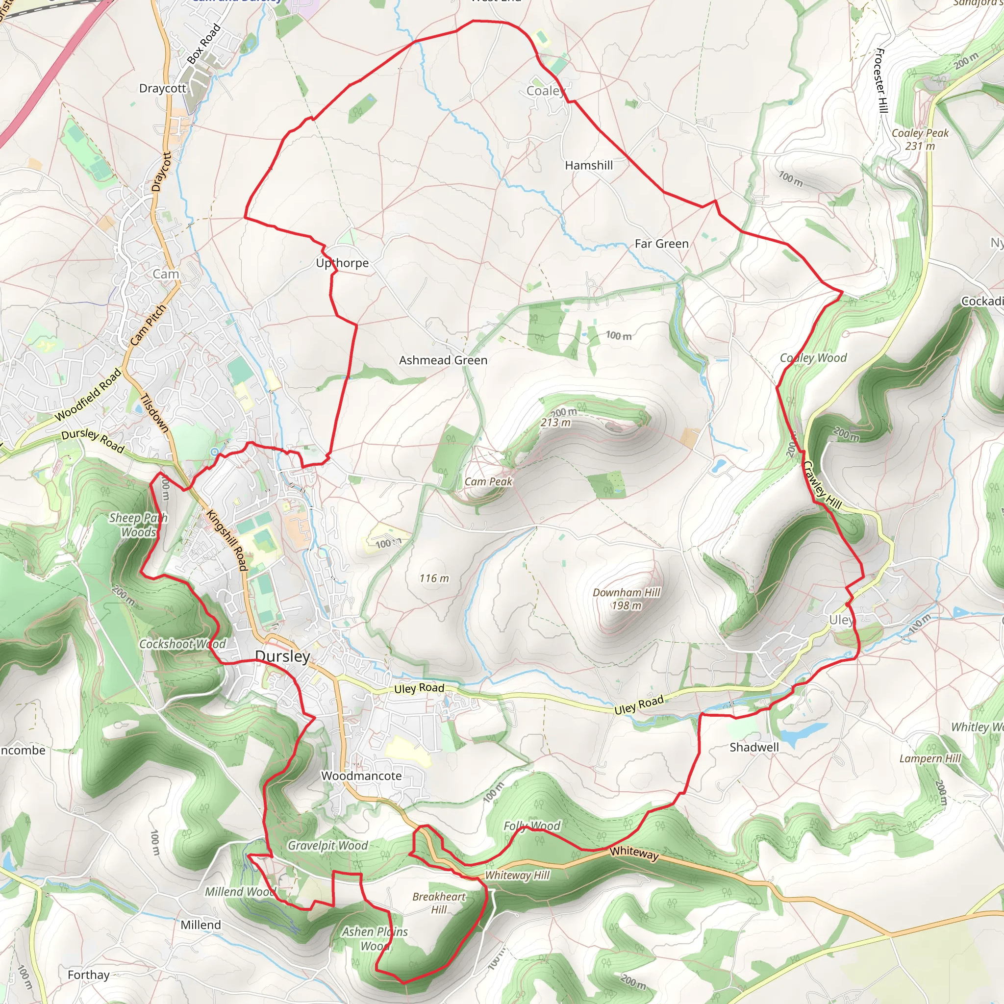 Dursley's Lantern Way mobile static map