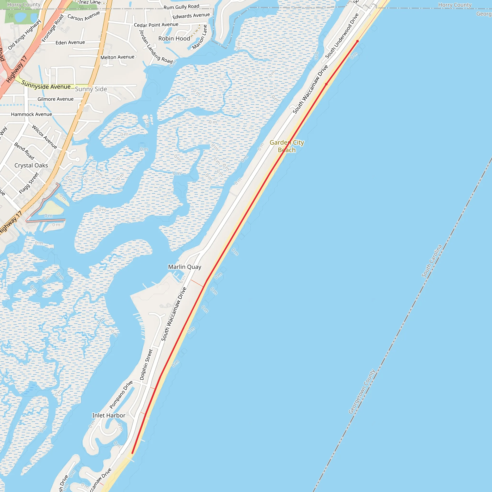 South Waccamaw Walk mobile static map