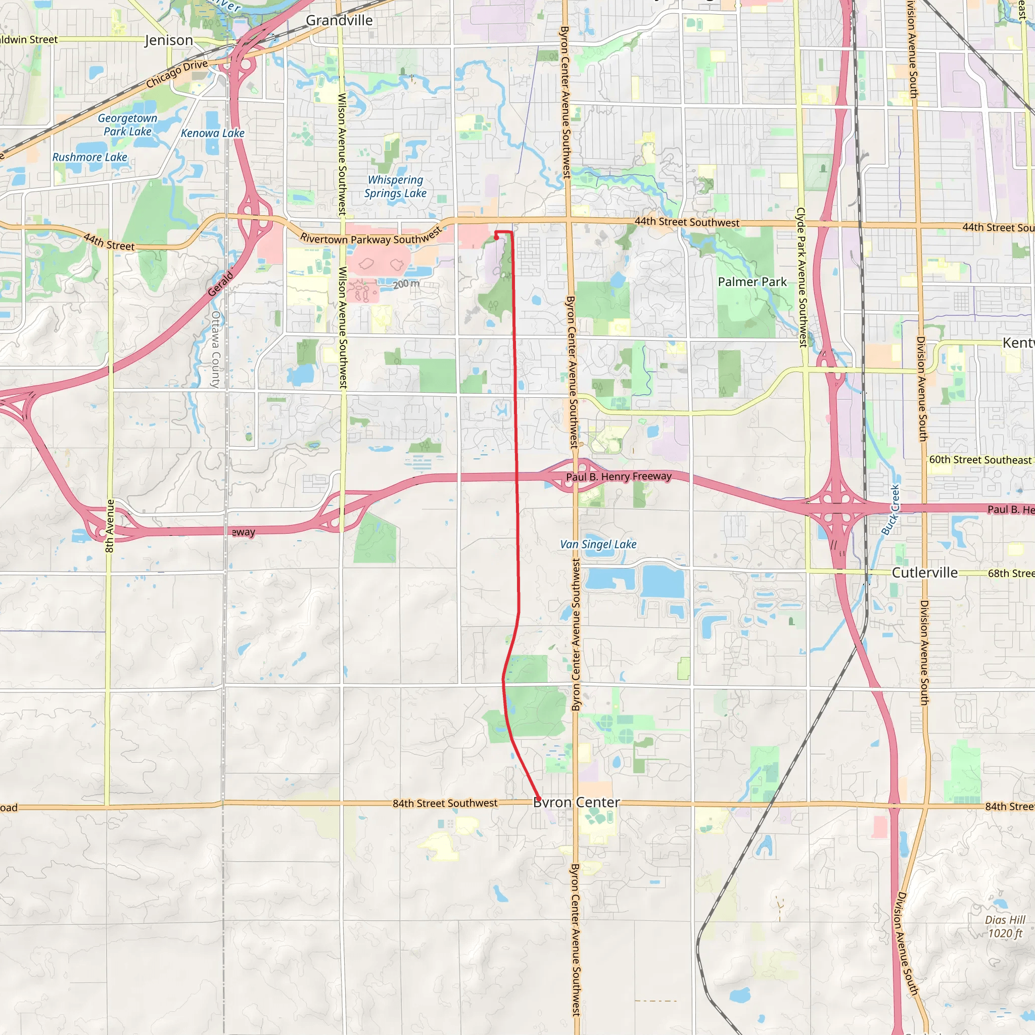 Kent Trail mobile static map