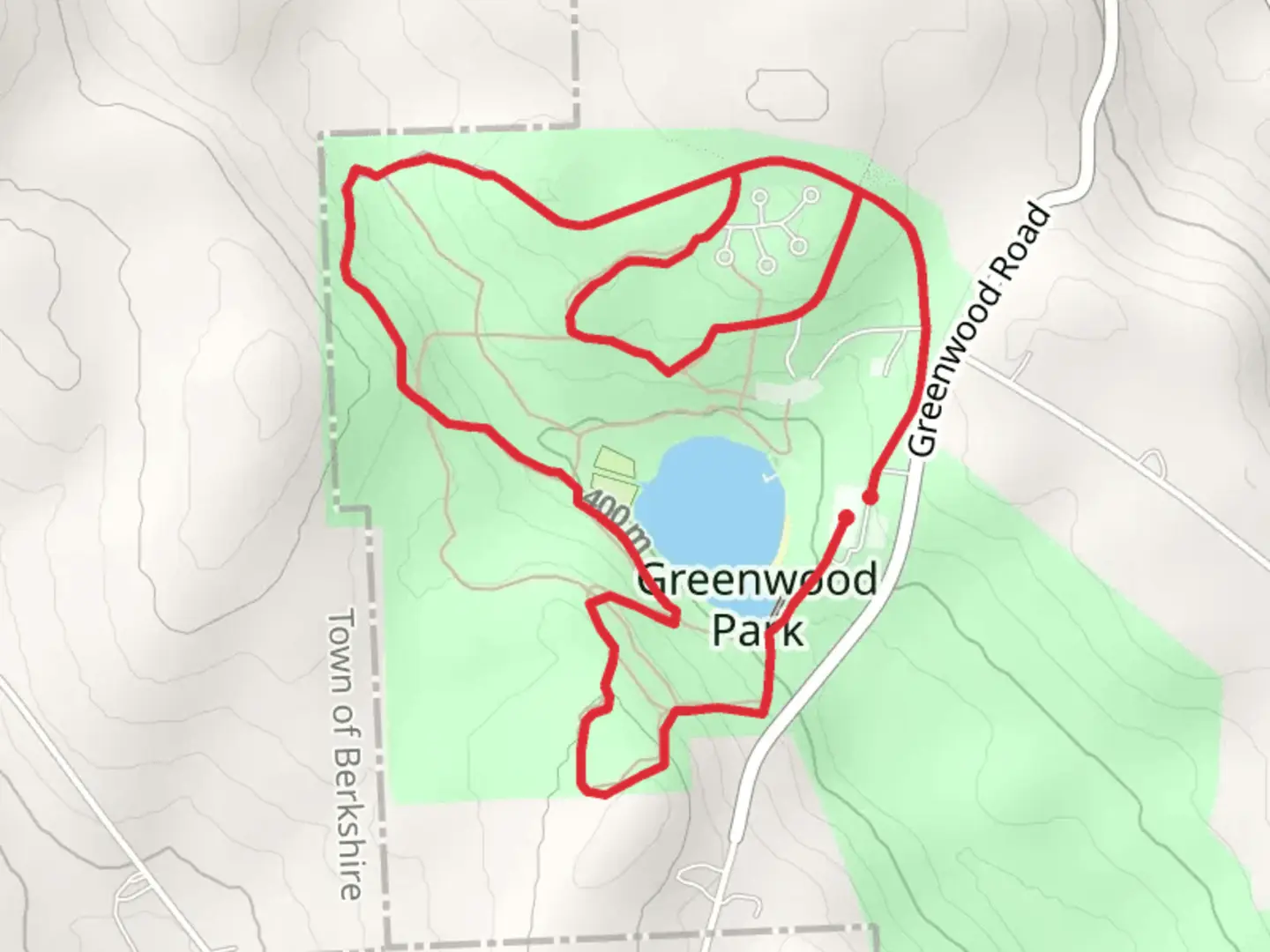 An image depicting the trail Greenwood Lake Loop - Greenwood Park and its surrounding area.