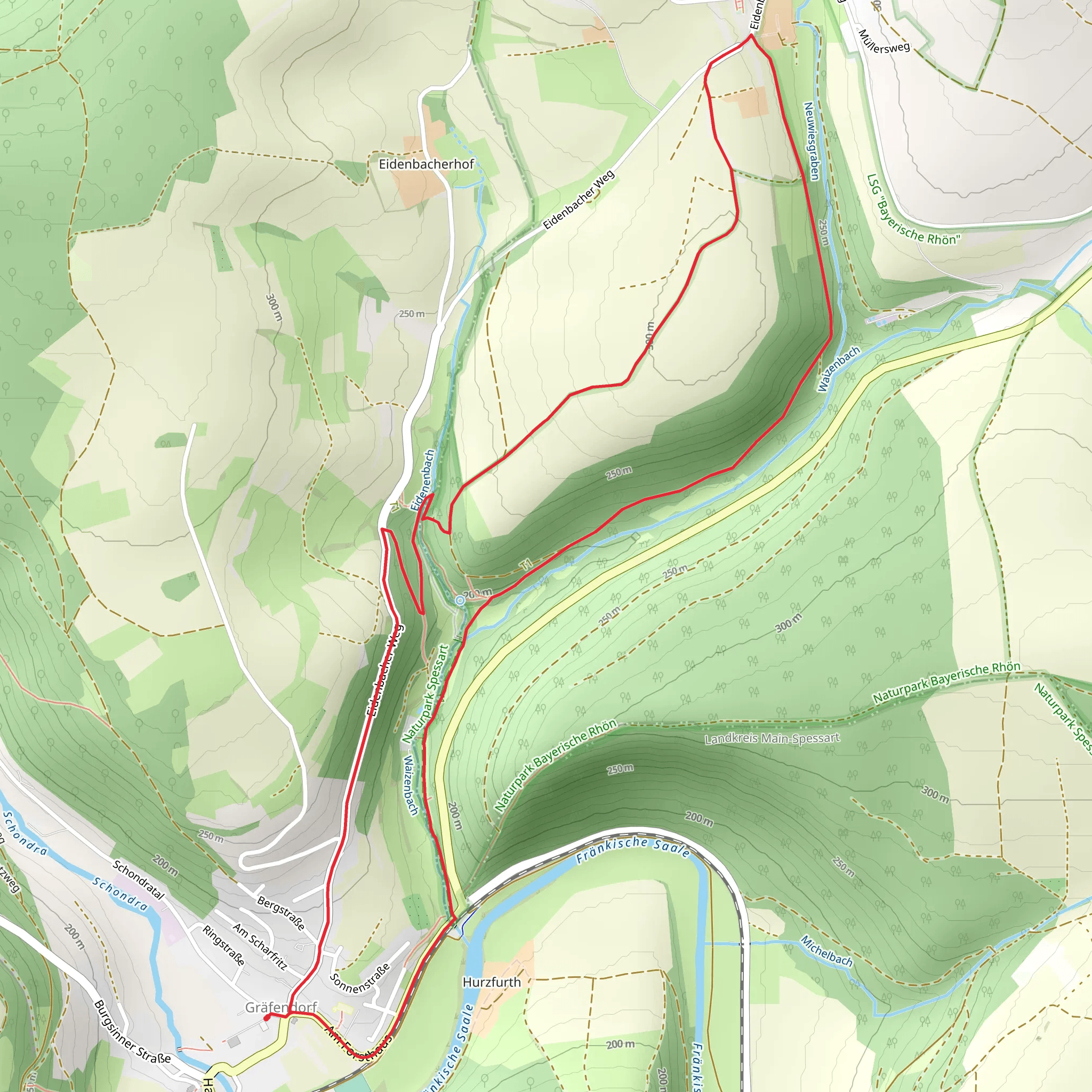 Rhoenrundweg Wartmannsroth mobile static map