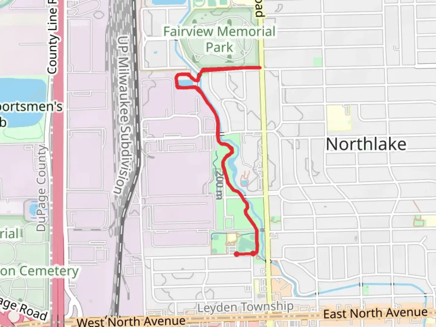 An image depicting the trail Centerpoint Preserve and Recreational Facility via Midland Trail and its surrounding area.