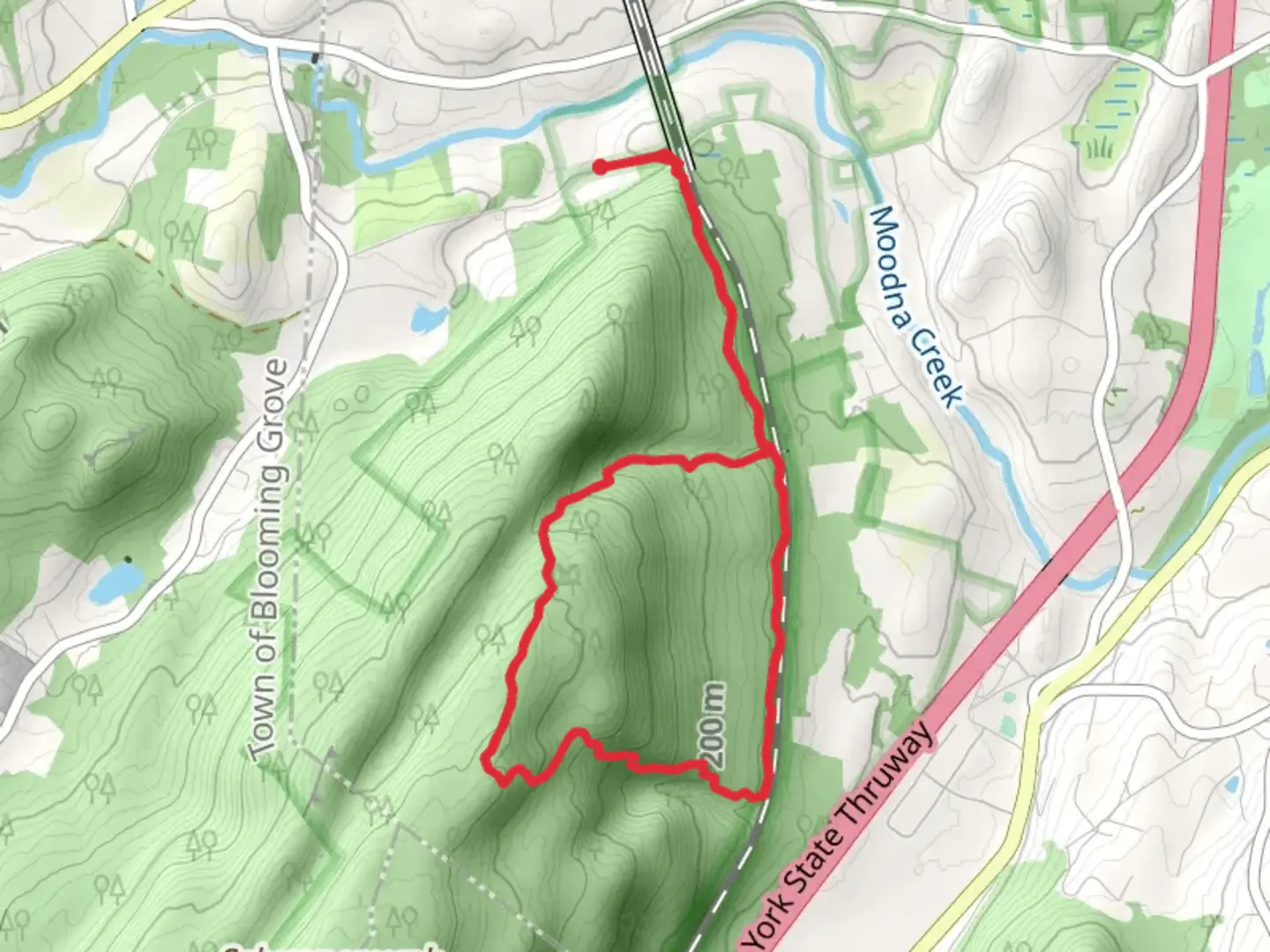 An image depicting the trail Otterkill and Jessup Trail Loop and its surrounding area.