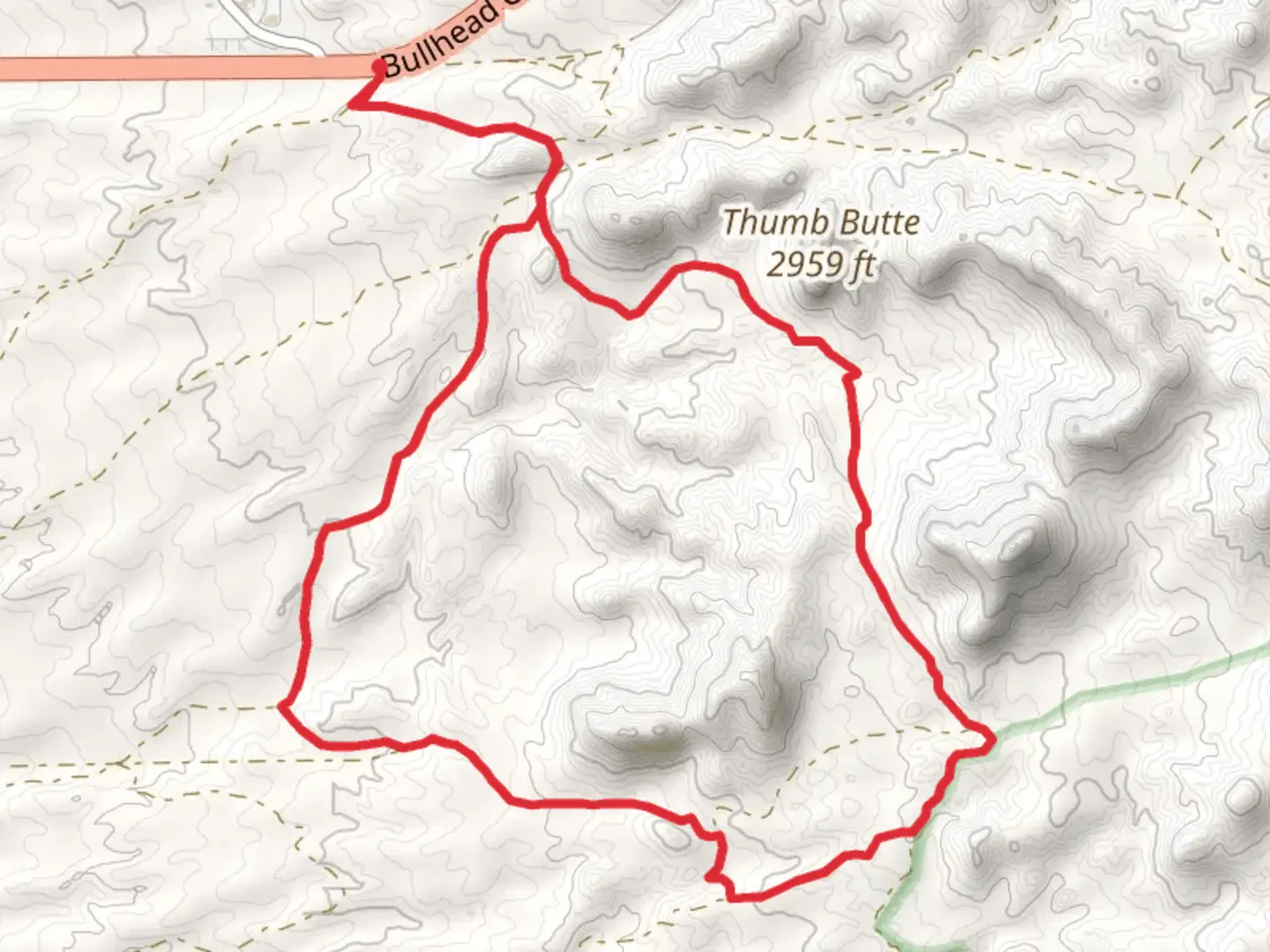 An image depicting the trail Buck Wash Road Loop - North and its surrounding area.