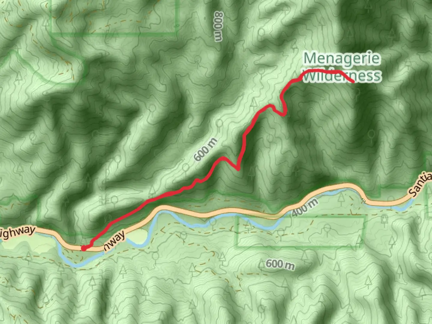 An image depicting the trail Rooster Rock via Trout Creek Trail and its surrounding area.
