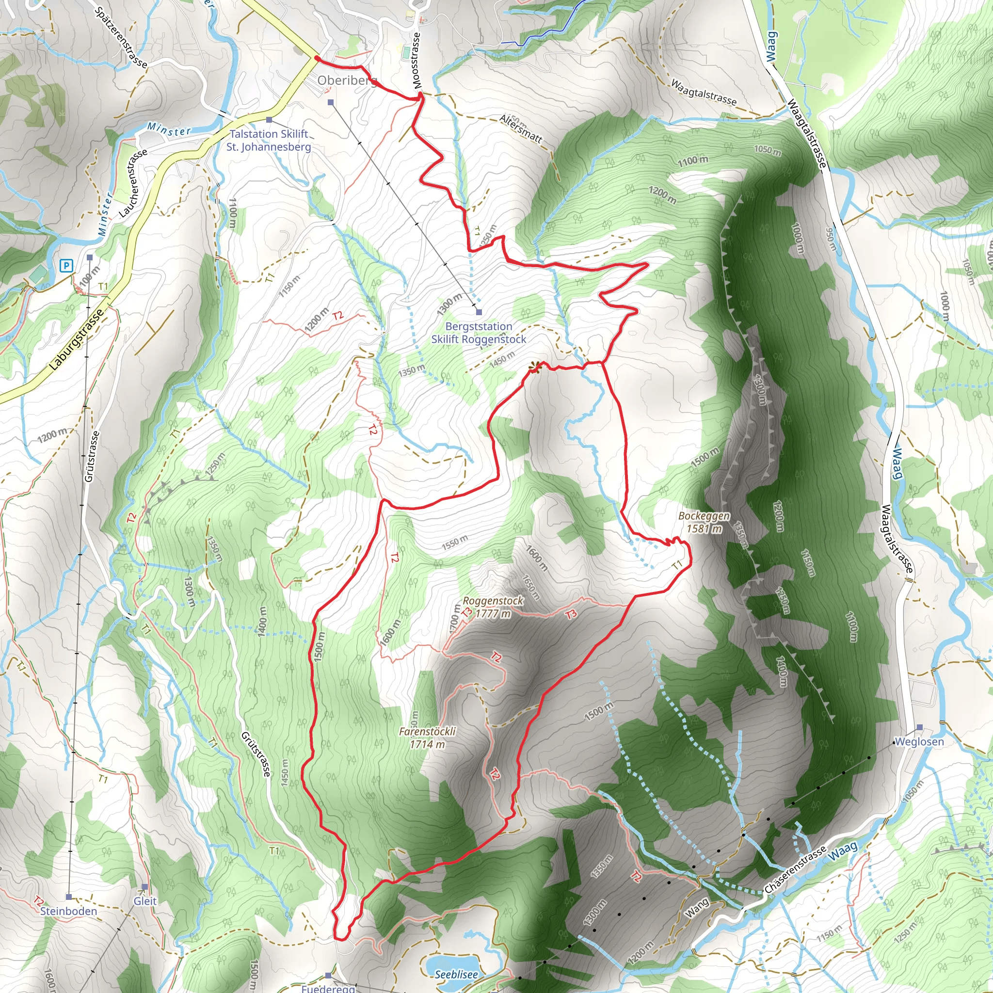 Around the Roggenstock mobile static map