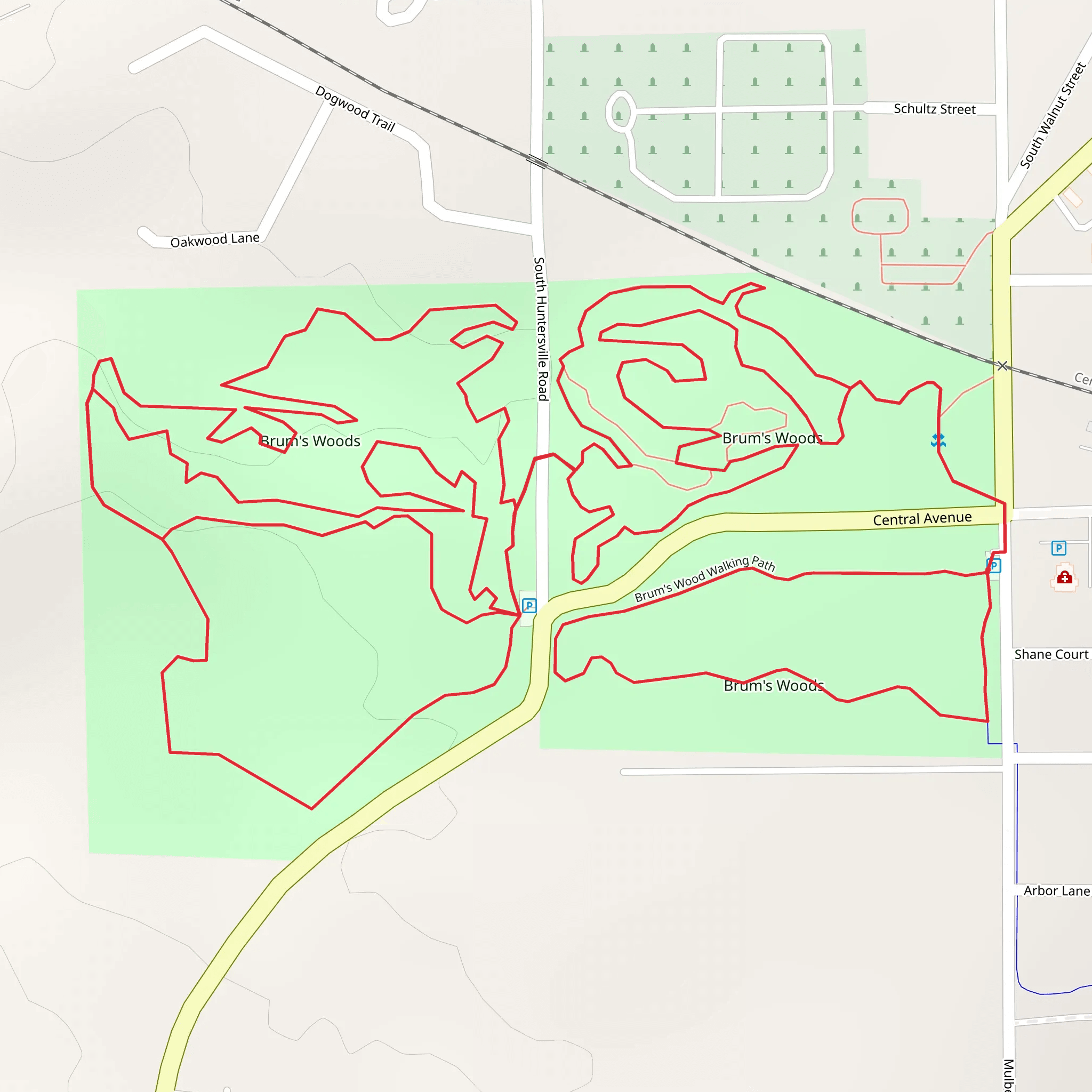 Brum's Wood Loop mobile static map