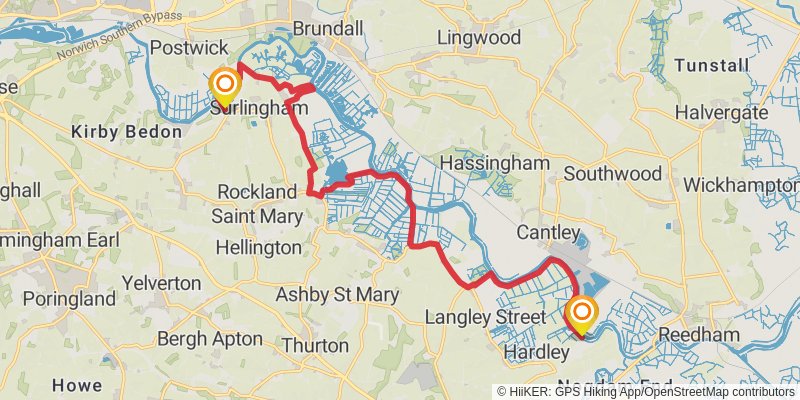 Cross Norfolk Trail stage 6 Map