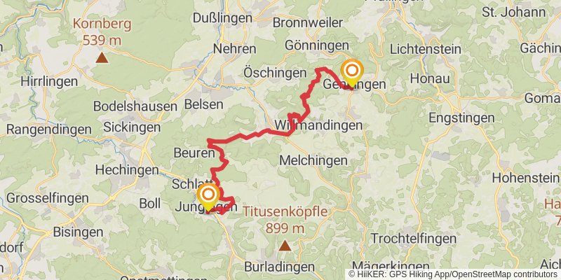Albsteig stage 14 Map