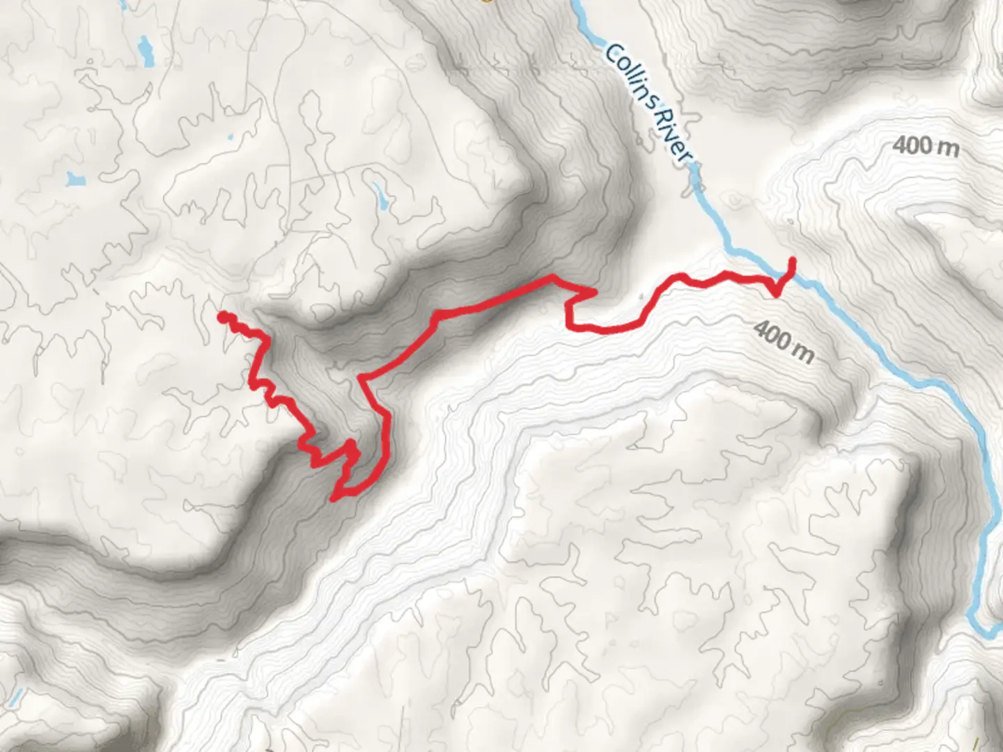 An image depicting the trail Saw Mill Campground via Stone Door Trail and its surrounding area.