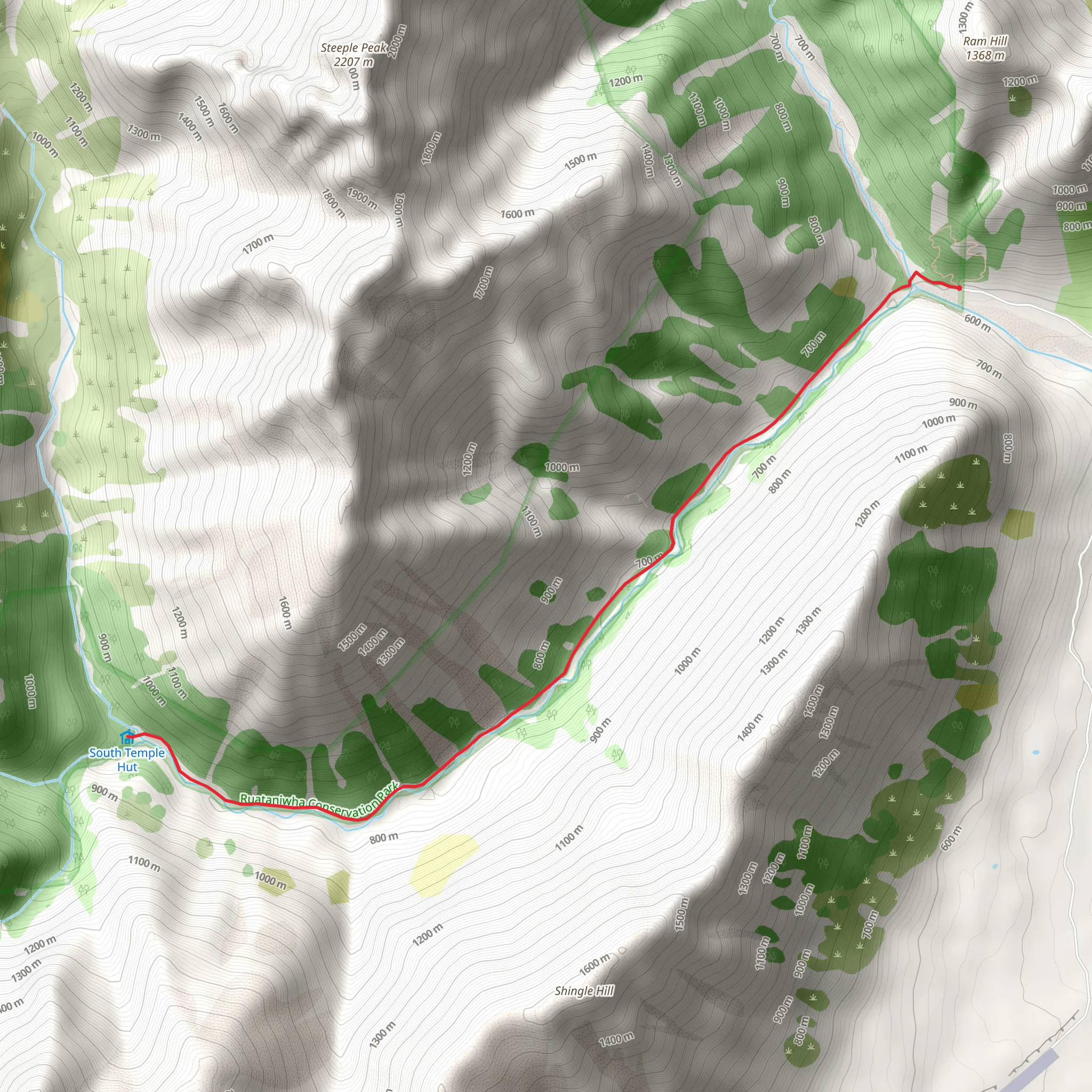 South Temple Track mobile static map