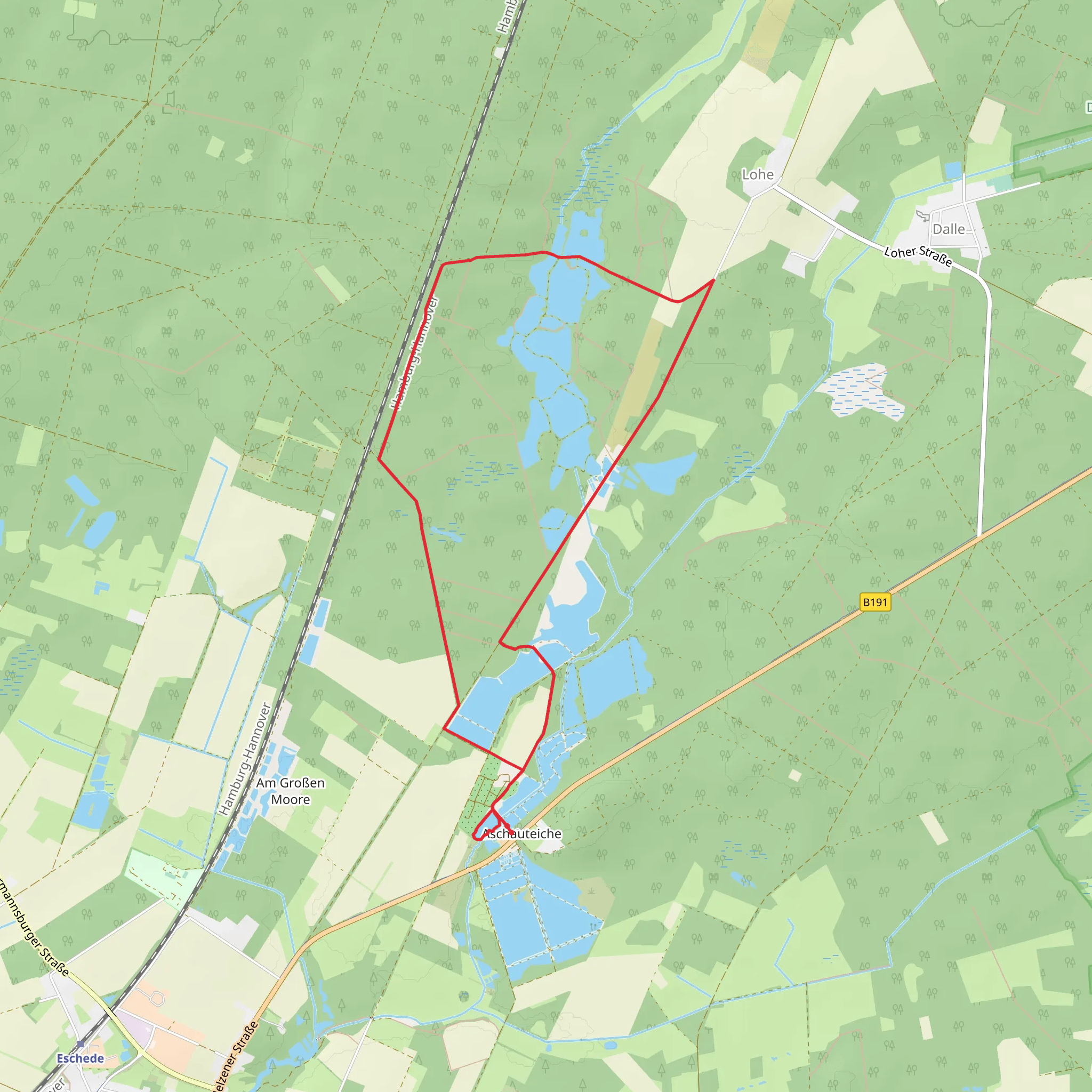 Aschauteiche Loop mobile static map