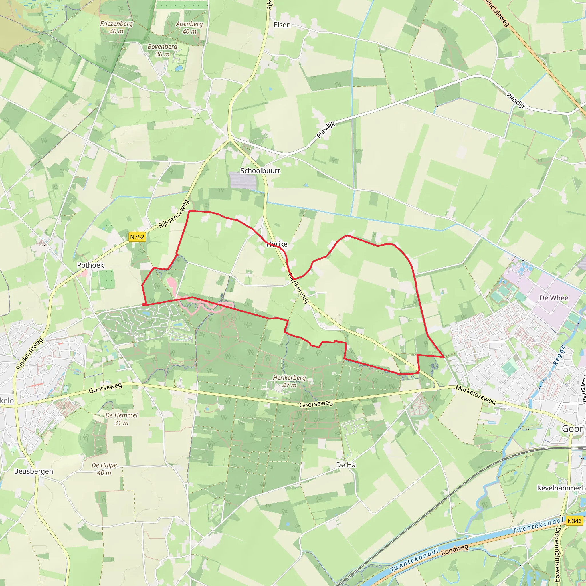Ommetje and Stoevelaars Weg Loop mobile static map