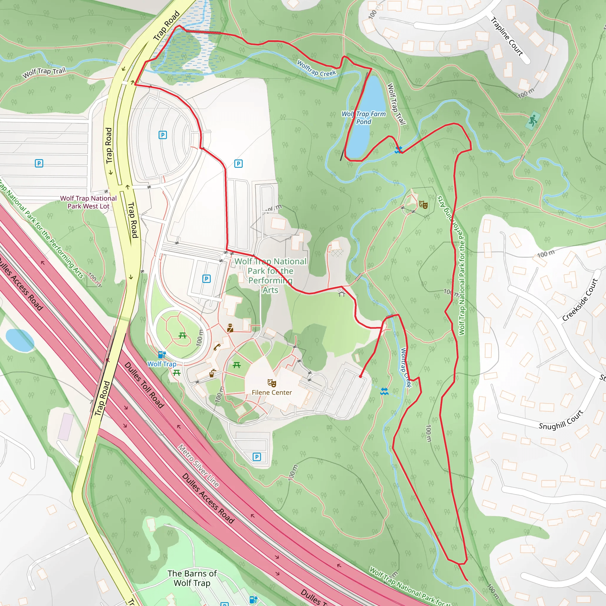 Wolftrap Creek Loop mobile static map