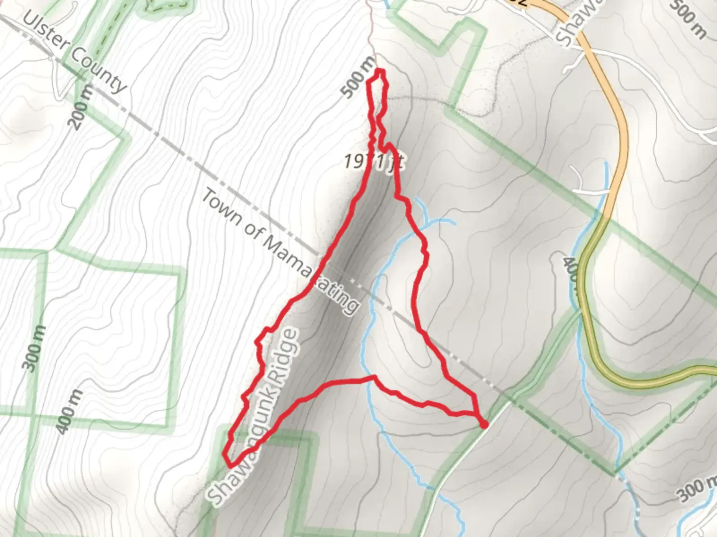 An image depicting the trail Shawangunk Ridge State Forest Loop and its surrounding area.