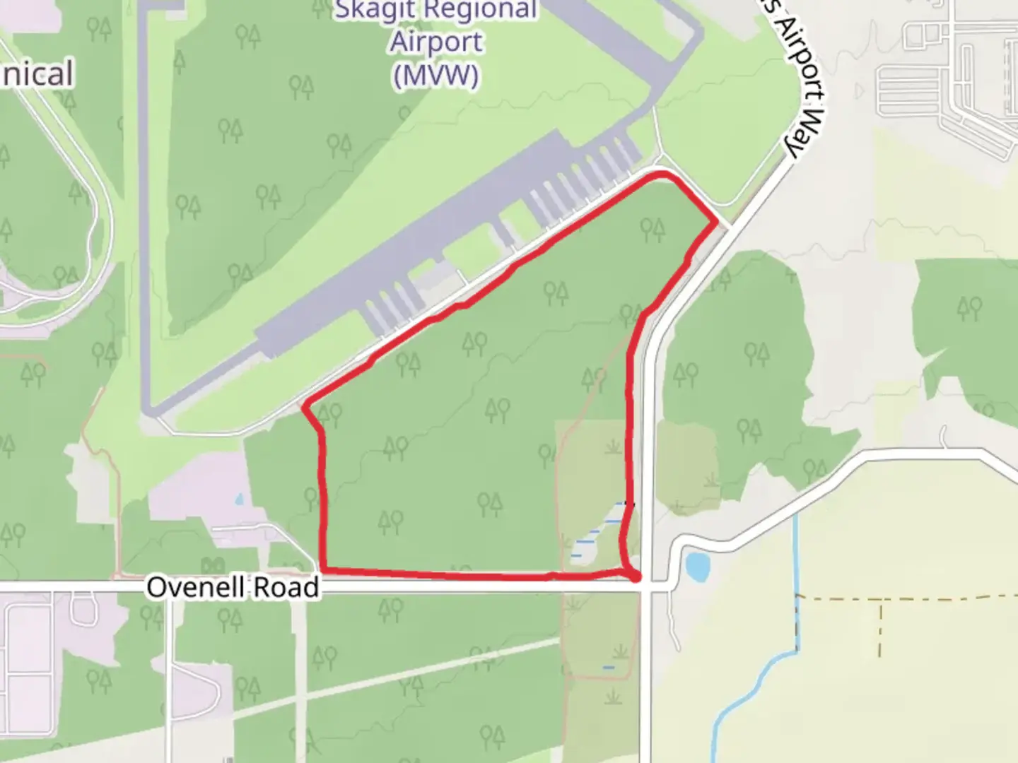 An image depicting the trail Port of Skagit Nature Short Loop Trail and its surrounding area.