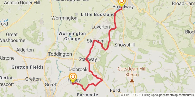Cotswold Round stage 16 Map