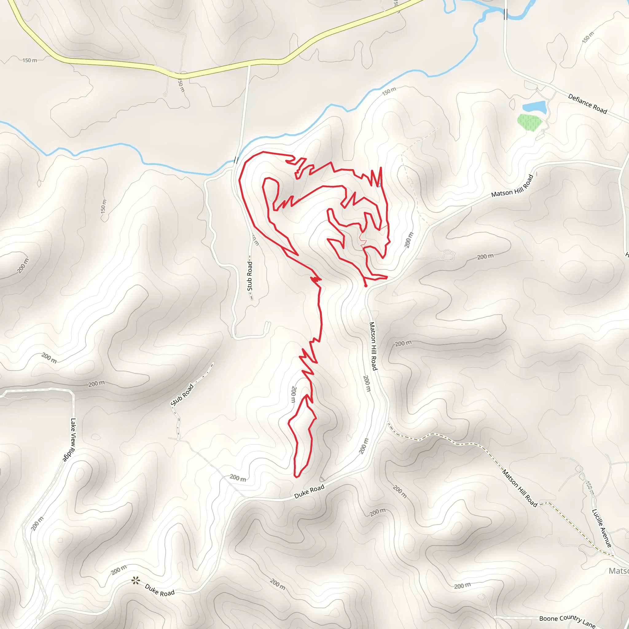 Matson Hill Road Loop - North mobile static map