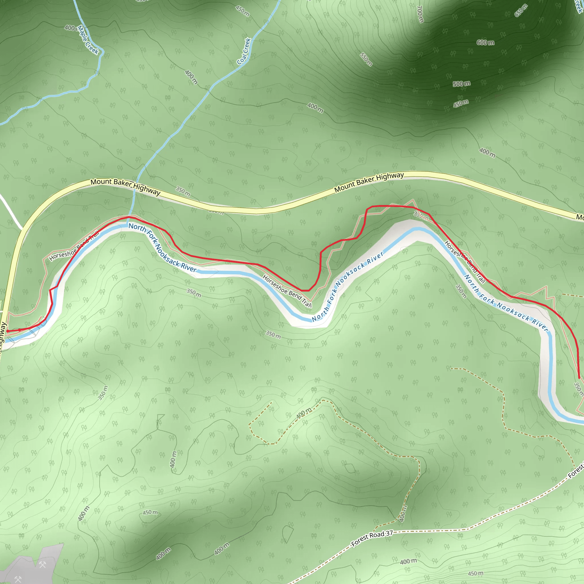 Horseshoe Bend Trail mobile static map