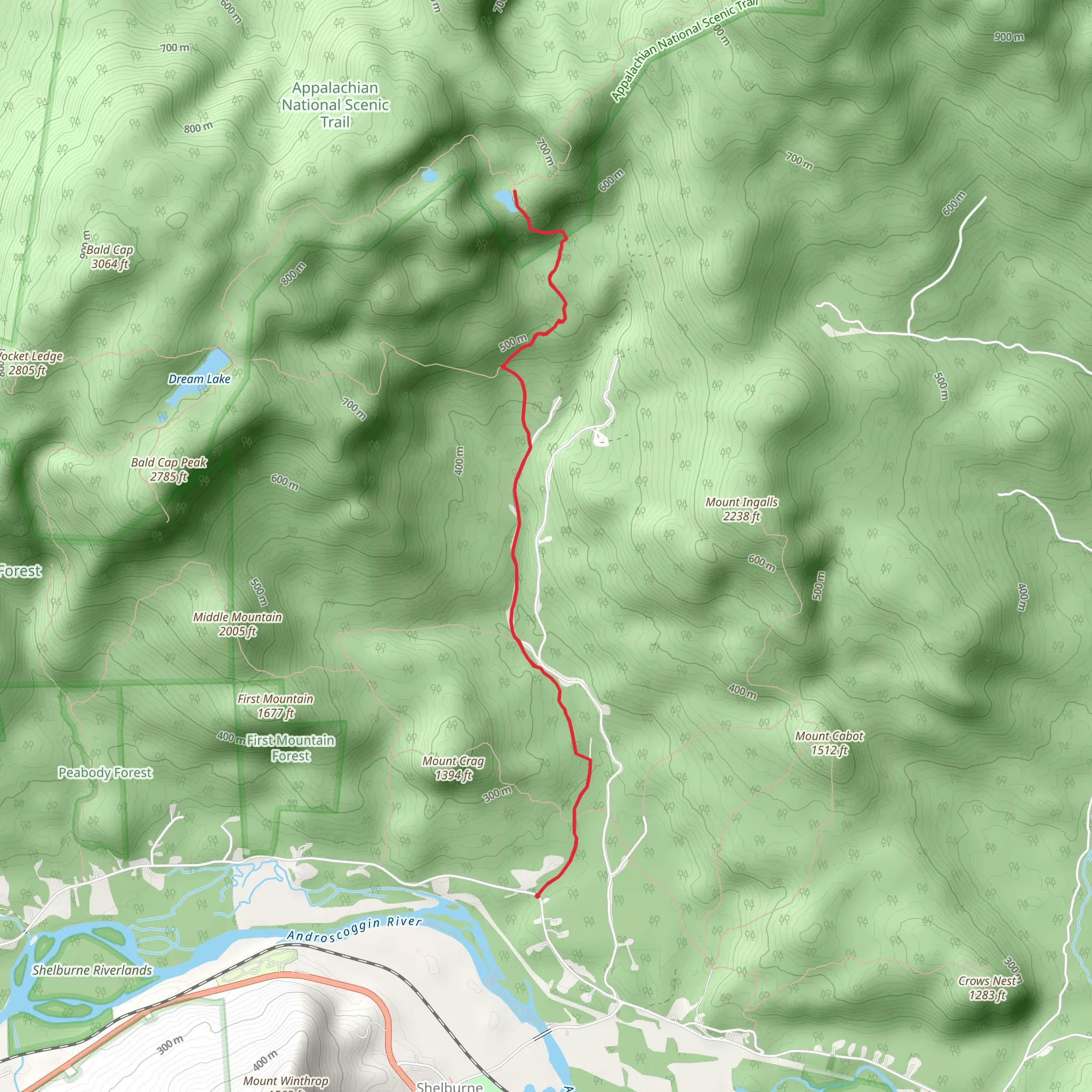 Austin Brook Trail mobile static map