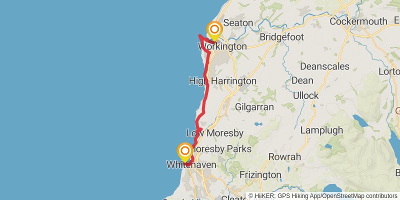 England Coast Paths - Northwest stage 2 Map