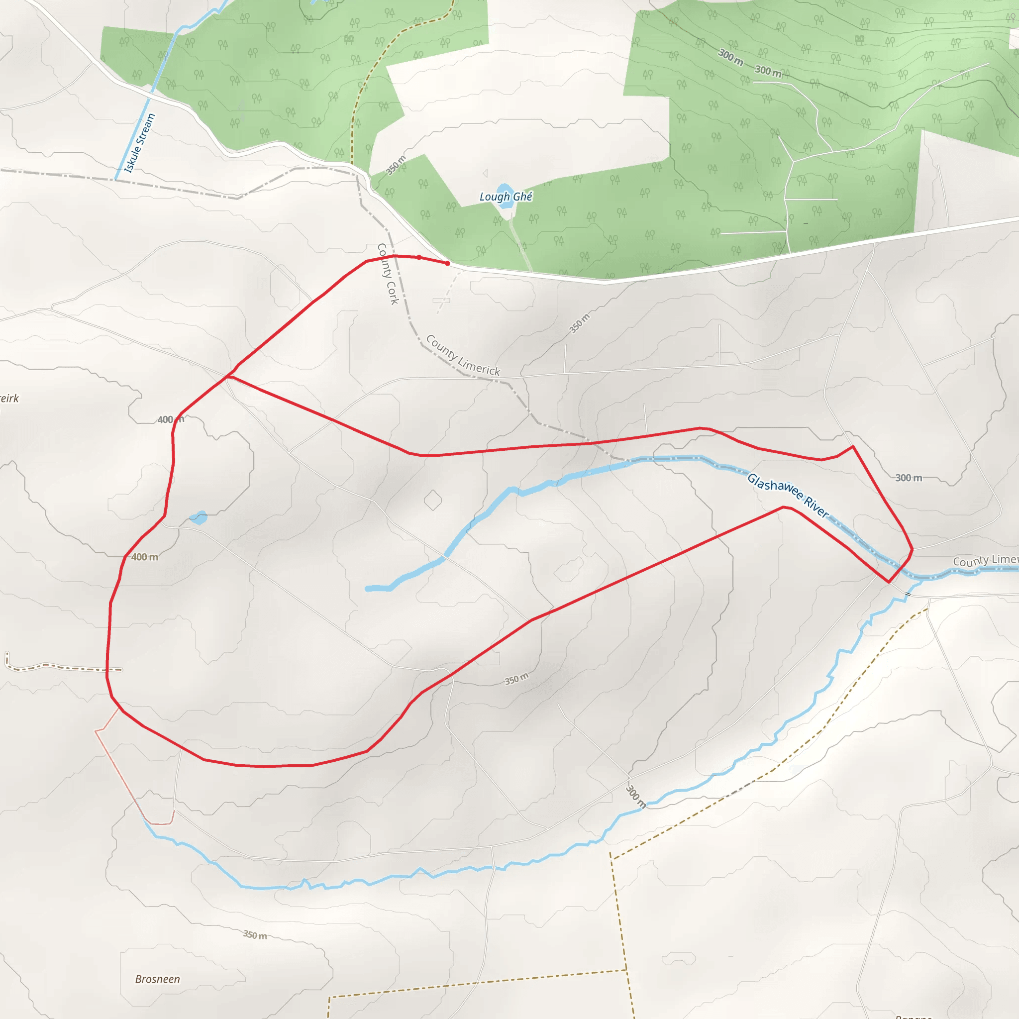 Mullaghareirk - Reanahown Loop mobile static map