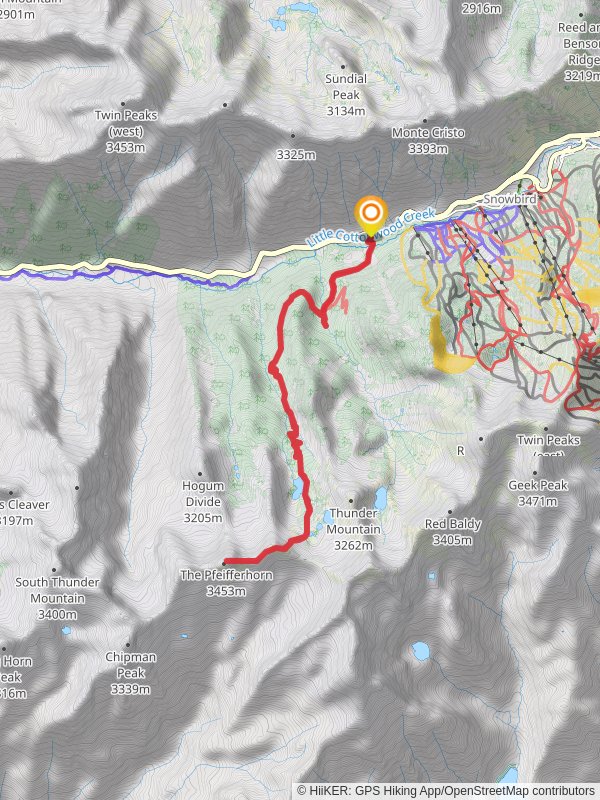 The Pfeifferhorn, Gloria Falls via White Pine Trail