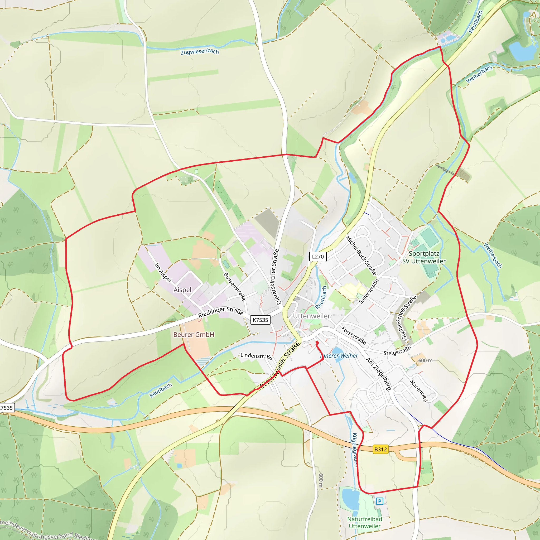 Uttenweiler Loop mobile static map