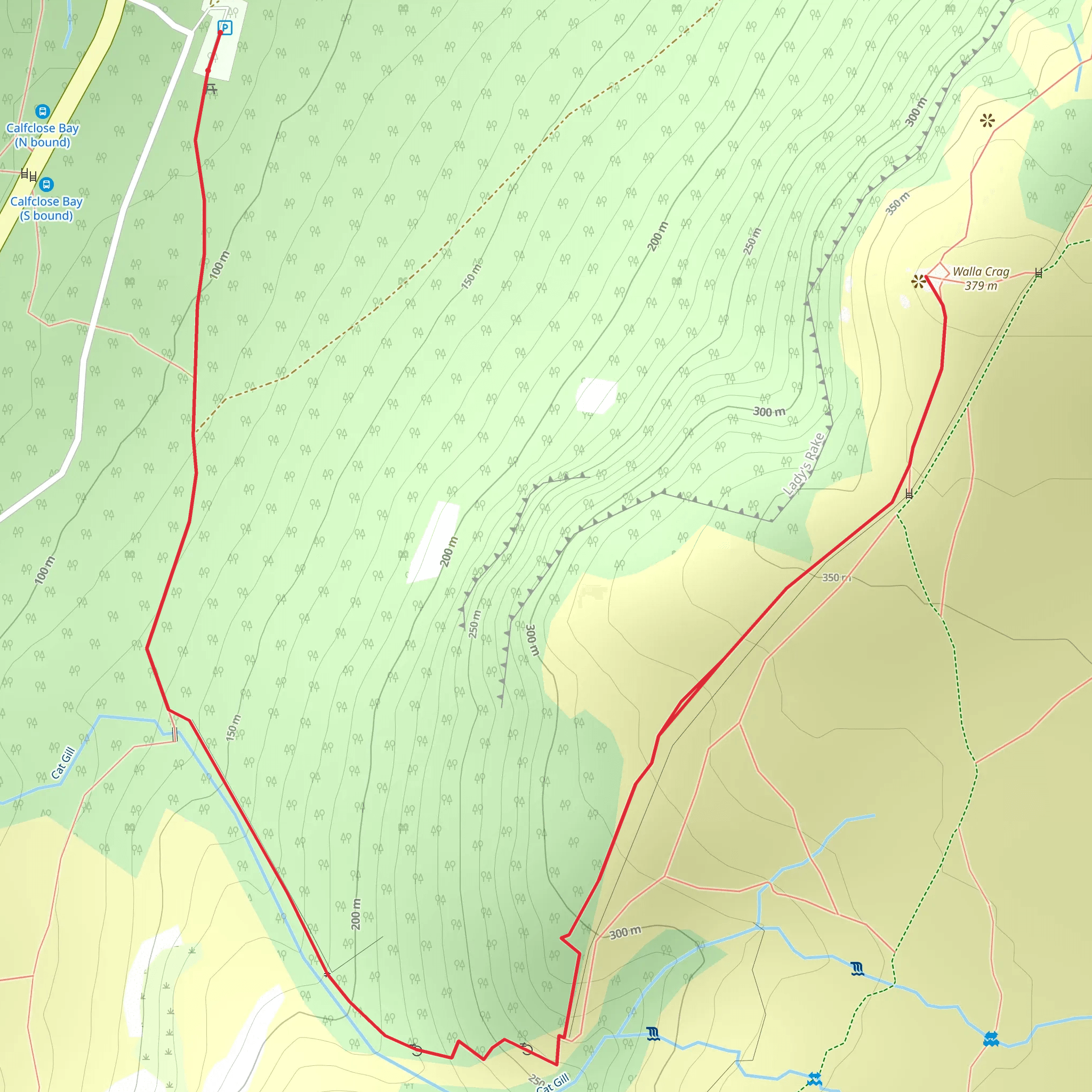 Walla Crag mobile static map