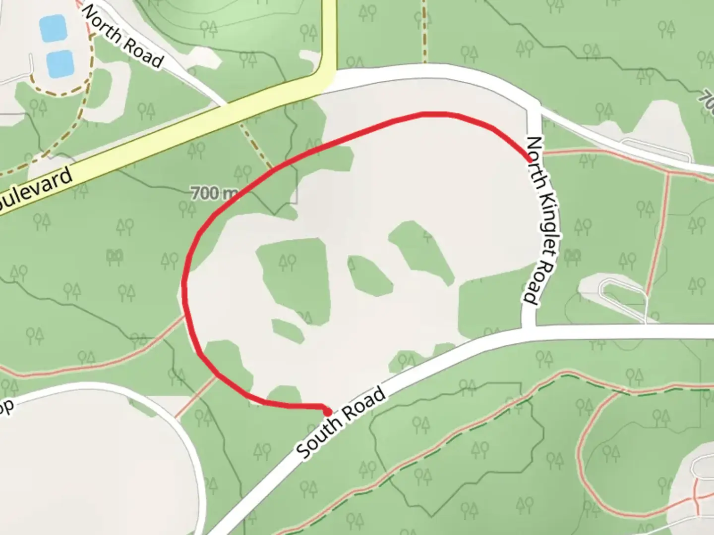 An image depicting the trail Crossover Road and its surrounding area.