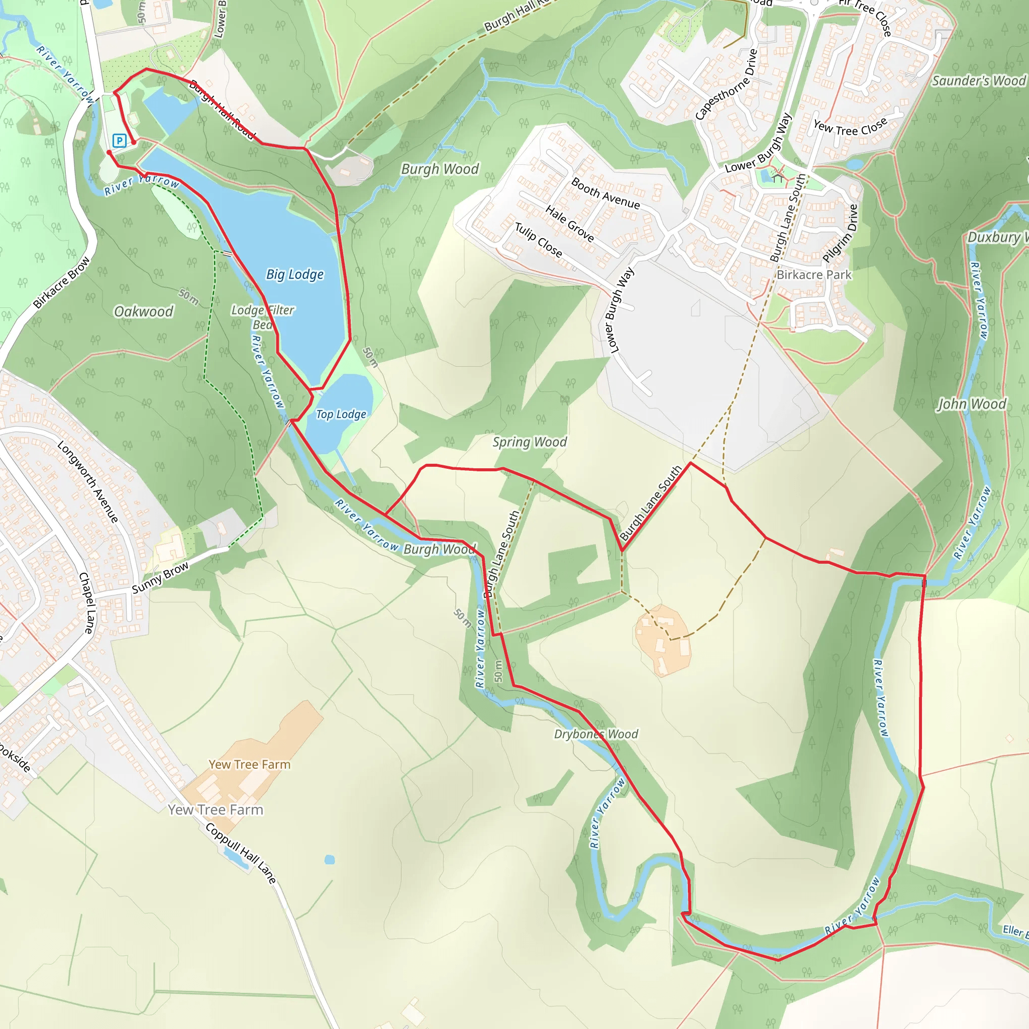 Yarrow Valley Country Park mobile static map