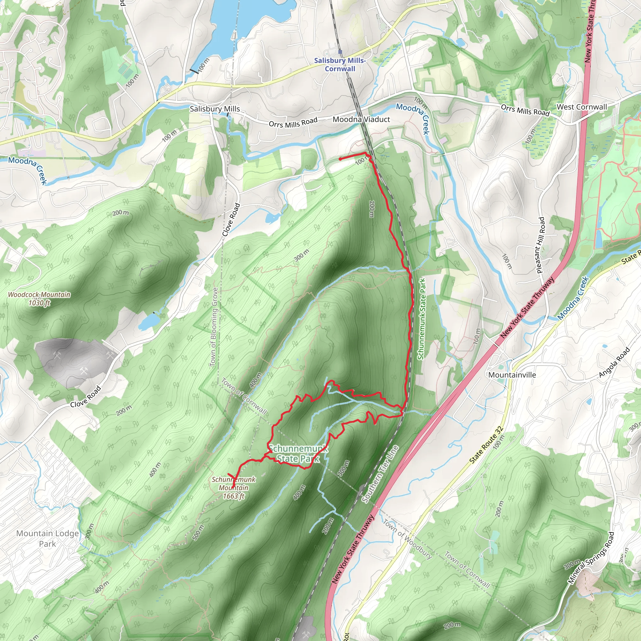 Schunnemunk Mountain via Otterkill Trail mobile static map
