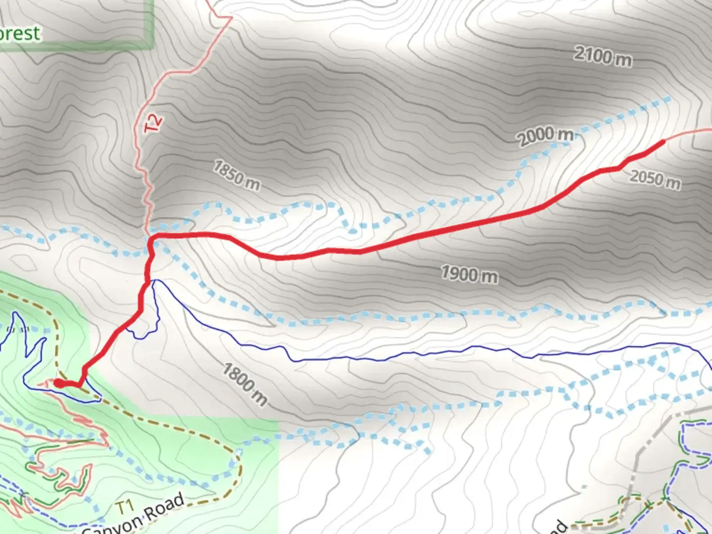 An image depicting the trail Lone Rock Trail Out and Back and its surrounding area.