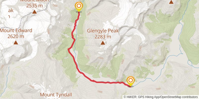 West Matukituki Track stage 1 Map