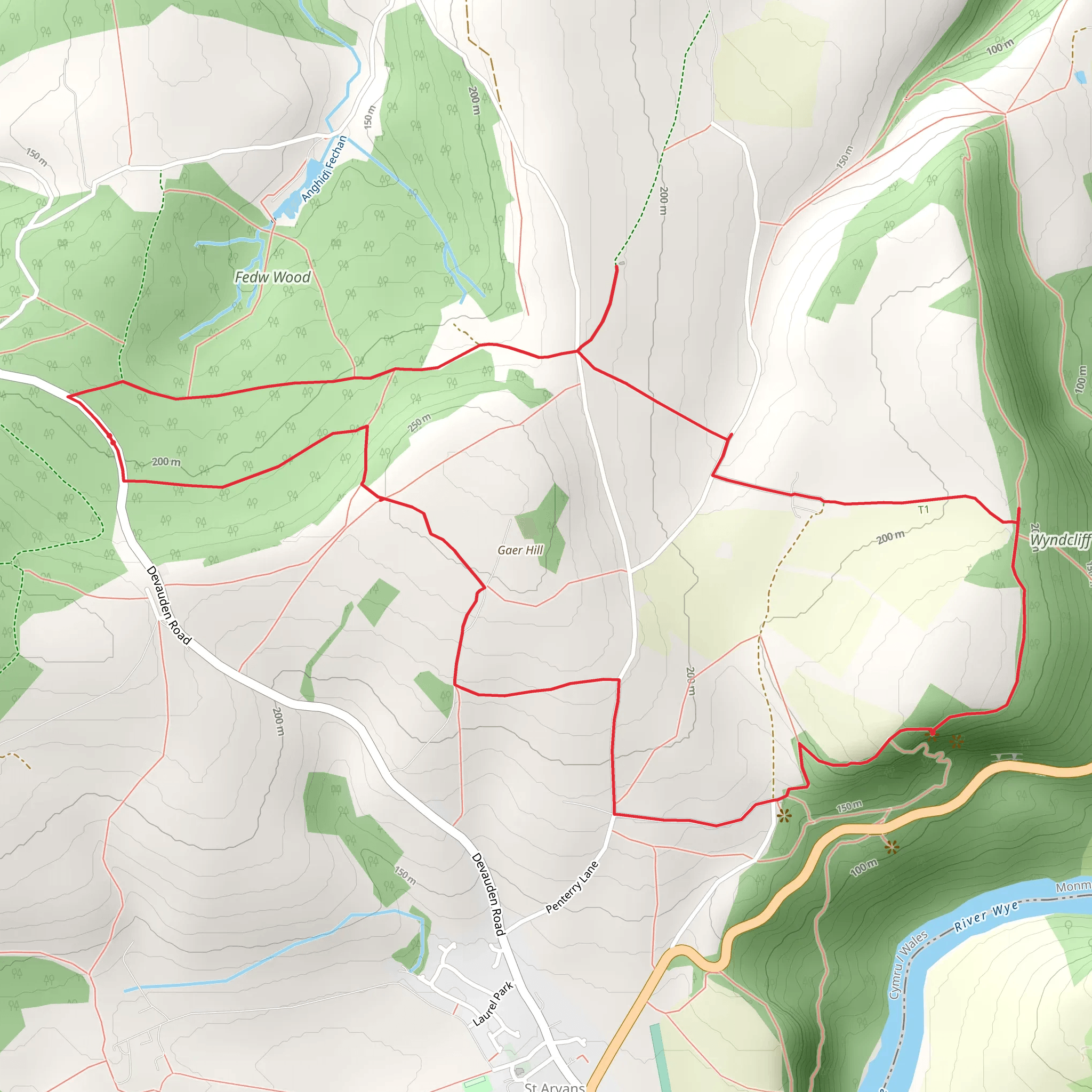 Wye Valley Loop mobile static map