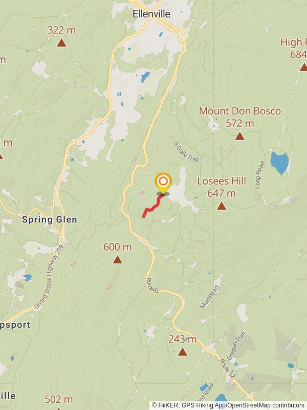 Bear Hill Trail via Dellan Baugh Road mobile static map