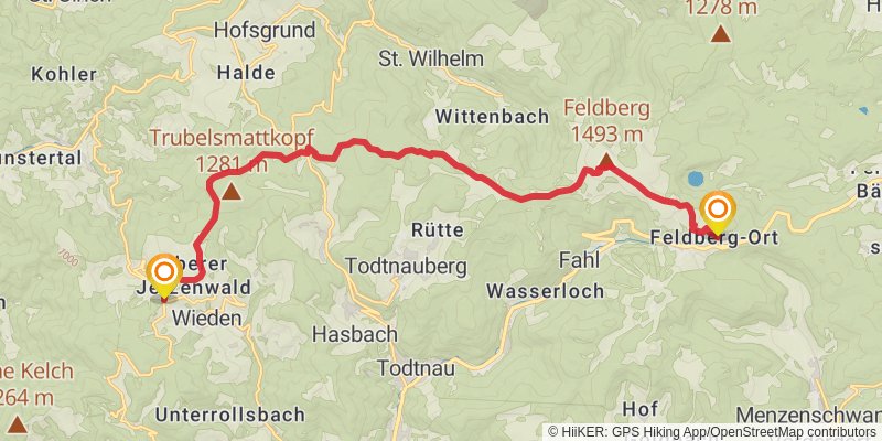 Westweg stage 13 Map